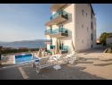 Apartementen Ivan - with heated pool and seaview: A1(4), B1(4) Postira - Eiland Brac  - huis