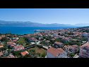 Apartementen Smilja - great location: A1(6+1) Gornji-Pašike, A2(4+1) Donji-Pašike Supetar - Eiland Brac  - uitzicht op zee