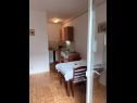 Apartementen Bor - cosy & afordable: A1(3) Supetar - Eiland Brac  - Appartement - A1(3): keuken en eetkamer