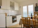 Apartementen Anda - sea view: B1(4), B2(4), C(4+1) Mastrinka - Eiland Ciovo  - Appartement - B2(4): keuken en eetkamer