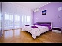 Apartementen Ljuba - nice garden: A2(4+1) Plavi, A4(8+1), A1(2+2) Okrug Gornji - Eiland Ciovo  - Appartement - A4(8+1): slaapkamer