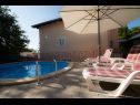 Apartementen Ivona - open swimming pool: A1 (4+2), A2 (2+2) Njivice - Eiland Krk  - zwembad