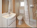 Apartementen en kamers Roza - 200 m from sea : A1(5), A2(4+2), R1(2), R2(2) Baska Voda - Riviera Makarska  - Appartement - A2(4+2): badkamer met toilet