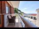 Apartementen Ante M - 100 m from beach: A1(4+2), A2(4+2), C3(2) Brela - Riviera Makarska  - Appartement - A1(4+2): terras