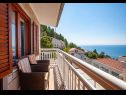 Apartementen Ante M - 100 m from beach: A1(4+2), A2(4+2), C3(2) Brela - Riviera Makarska  - Appartement - A2(4+2): terras
