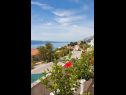 Apartementen Ante - seaview A1(5), SA2(3), SA3(2+1) Brela - Riviera Makarska  - uitzicht