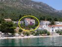Apartementen Kate - 20m from the beach: A1(2+2), A2(2+2) Brist - Riviera Makarska  - huis