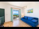 Apartementen Horizont - 150 m from pebble beach: A1-Filip(4+2), A2-Mario(4+2) Brist - Riviera Makarska  - Appartement - A2-Mario(4+2): woonkamer