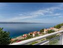 Apartementen Nina - sea view family apartments SA1A(3), A1Donji(2+1), A3(6), A4(4+1), A5(6), A6(4) Celina Zavode - Riviera Omis  - Appartement - A4(4+1): uitzicht vanaf terras