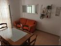 Apartementen Nina - sea view family apartments SA1A(3), A1Donji(2+1), A3(6), A4(4+1), A5(6), A6(4) Celina Zavode - Riviera Omis  - Appartement - A5(6): woonkamer