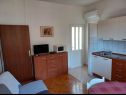 Apartementen Mari - 40 m from sea: A1(4), A2(2+2), SA3(2) Krilo Jesenice - Riviera Omis  - Appartement - A1(4): keuken en eetkamer