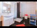 Apartementen Mari - sea view apartments: A1(2) Borna, A2(4) Iva, A3(4) Silver, A4(4) Red Nemira - Riviera Omis  - Appartement - A1(2) Borna: badkamer met toilet