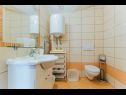 Apartementen Mari - sea view apartments: A1(2) Borna, A2(4) Iva, A3(4) Silver, A4(4) Red Nemira - Riviera Omis  - Appartement - A4(4) Red: badkamer met toilet