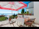 Apartementen Franka - beautiful sea view & parking: A1(3), A2(2+2), A3(2+2), A4(3+1) Stanici - Riviera Omis  - Appartement - A2(2+2): terras