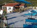 Apartementen Jugana - with pool : A1 donji(4), A2 gornji(4) Sumpetar - Riviera Omis  - gezamelijke terras
