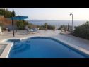 Apartementen Jugana - with pool : A1 donji(4), A2 gornji(4) Sumpetar - Riviera Omis  - zwembad