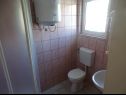 Apartementen Don - 90m from the sea: A4(5), SA1 2S(2), SA2 2R(2) Dinjiska - Eiland Pag  - Studio-appartment - SA2 2R(2): badkamer met toilet