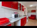 Apartementen Nada- sea view: A1 - Ljubičasti (4+2), A2 - Crveni (4+2) Banjol - Eiland Rab  - Appartement - A2 - Crveni (4+2): keuken