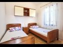 Apartementen Branka - 30 m from beach: A1 zeleni(4+1), A2 žuti(4+1) Baai Kanica (Rogoznica) - Riviera Sibenik  - Kroatië  - Appartement - A1 zeleni(4+1): slaapkamer