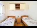Apartementen Branka - 30 m from beach: A1 zeleni(4+1), A2 žuti(4+1) Baai Kanica (Rogoznica) - Riviera Sibenik  - Kroatië  - Appartement - A2 žuti(4+1): slaapkamer