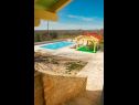 Vakantiehuizen Villa Karaga - with private pool: H(8+1) Ljubotic - Riviera Sibenik  - Kroatië  - zwembad