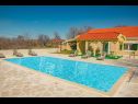 Vakantiehuizen Villa Karaga - with private pool: H(8+1) Ljubotic - Riviera Sibenik  - Kroatië  - zwembad