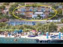 Apartementen Rose - 30 m from the beach: A1(2+1), A2(2+1), A3(2+1), A4(2+1), A5(2+1) Seget Vranjica - Riviera Trogir  - strand