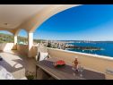 Apartementen Marijan - beautiful view: A1(6) Trogir - Riviera Trogir  - Appartement - A1(6): uitzicht vanaf terras