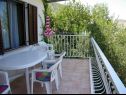 Apartementen Fran - 30 m from sea : A1-veliki(5), A2-mali(3) Vinisce - Riviera Trogir  - Appartement - A1-veliki(5): terras