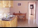 Apartementen Dubravko - 5 m from beach : A1 Bepina (2+2), A2 Keko(2+2) Maslenica - Riviera Zadar  - Appartement - A2 Keko(2+2): keuken en eetkamer
