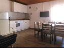 Apartementen Petar - 30 m from sandy beach: A1(6+1), A2(4), SA3(2) Nin - Riviera Zadar  - Appartement - A1(6+1): keuken en eetkamer