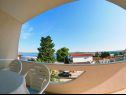 Apartementen Ante - 50m from the sea: A1 plavi(2+2), A2 zuti(2+2) Posedarje - Riviera Zadar  - Appartement - A1 plavi(2+2): uitzicht vanaf terras