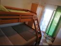 Apartementen Sanja - 100 meters to the beach A1(4+1), A2(4+1), A3(4+1), A4(4+1) Vir - Riviera Zadar  - Appartement - A2(4+1): slaapkamer