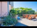 Apartementen Marinka - with backyard; A1(4), A2(4) Zadar - Riviera Zadar  - tuin (huis en omgeving)