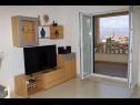 Apartementen Mirja - sea view: A1(6) Postira - Eiland Brac  - Appartement - A1(6): woonkamer