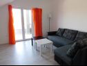 Apartementen Coloured - apartments on island: A1 - plavi (4):, A2 -zeleni (4):, SA3 - studio (2+1):, A4 - bijeli (4+2): Povlja - Eiland Brac  - Appartement - A4 - bijeli (4+2):: woonkamer