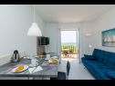 Apartementen en kamers Villa Bouganvillea - sea view & garden: A1 Deluxe (2+1), A2 Superior (2+1), A3 Comfort (2+1), A4 Premium (2+1), R1 Deluxe (2), R2 Comfort (2) Mlini - Riviera Dubrovnik  - Appartement - A1 Deluxe (2+1): eetkamer