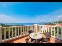 Apartementen en kamers Villa Bouganvillea - sea view & garden: A1 Deluxe (2+1), A2 Superior (2+1), A3 Comfort (2+1), A4 Premium (2+1), R1 Deluxe (2), R2 Comfort (2) Mlini - Riviera Dubrovnik  - Appartement - A1 Deluxe (2+1): uitzicht vanaf terras