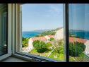 Apartementen en kamers Villa Bouganvillea - sea view & garden: A1 Deluxe (2+1), A2 Superior (2+1), A3 Comfort (2+1), A4 Premium (2+1), R1 Deluxe (2), R2 Comfort (2) Mlini - Riviera Dubrovnik  - Appartement - A3 Comfort (2+1): uitzicht vanuit het raam