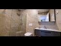 Apartementen Mark 1 - 100 m from sea A1(6), A2(6) Medulin - Istrië  - Appartement - A1(6): badkamer met toilet