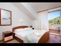 Apartementen Suzi - beautiful view and cosy: A1 crvena kuhinja(2+2), A2(2+2) Baska Voda - Riviera Makarska  - Appartement - A1 crvena kuhinja(2+2): slaapkamer