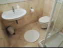 Apartementen Smilja - 150 m from pebble beach: A1(2+2), A2(2+1), SA3(2) Baska Voda - Riviera Makarska  - Appartement - A1(2+2): badkamer met toilet
