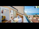 Apartementen Suzi - beautiful view and cosy: A1 crvena kuhinja(2+2), A2(2+2) Baska Voda - Riviera Makarska  - Appartement - A1 crvena kuhinja(2+2): terras
