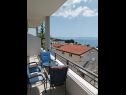 Apartementen Josip - 150 m from beach with free parking A1(3), A2(5), A3(2+2) Baska Voda - Riviera Makarska  - Appartement - A2(5): uitzicht op zee