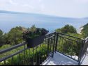Apartementen Mare - 150 m from beach SA1(2), A2(4+1), A3(4+2) Brela - Riviera Makarska  - Appartement - A2(4+1): uitzicht vanaf terras
