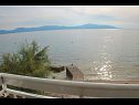Apartementen Bale - right at the beach: A1 Plaza(4) Brist - Riviera Makarska  - uitzicht op zee
