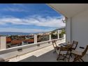 Apartementen Prgo - with view and parking: A1(6), A2(6), A3(4) Makarska - Riviera Makarska  - Appartement - A3(4): terras