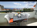 Apartementen Gianni - modern & great location: SA1(2), A2(2+2), A3(2+2) Makarska - Riviera Makarska  - Appartement - A2(2+2): terras