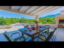 Vakantiehuizen Rusti - with pool: H(6) Vrgorac - Riviera Makarska  - Kroatië  - H(6): terras