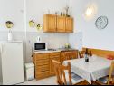 Apartementen Mira - 10 m from beach: SA3(2), SA4(2), A5(2+2) Zaostrog - Riviera Makarska  - Studio-appartment - SA4(2): keuken en eetkamer